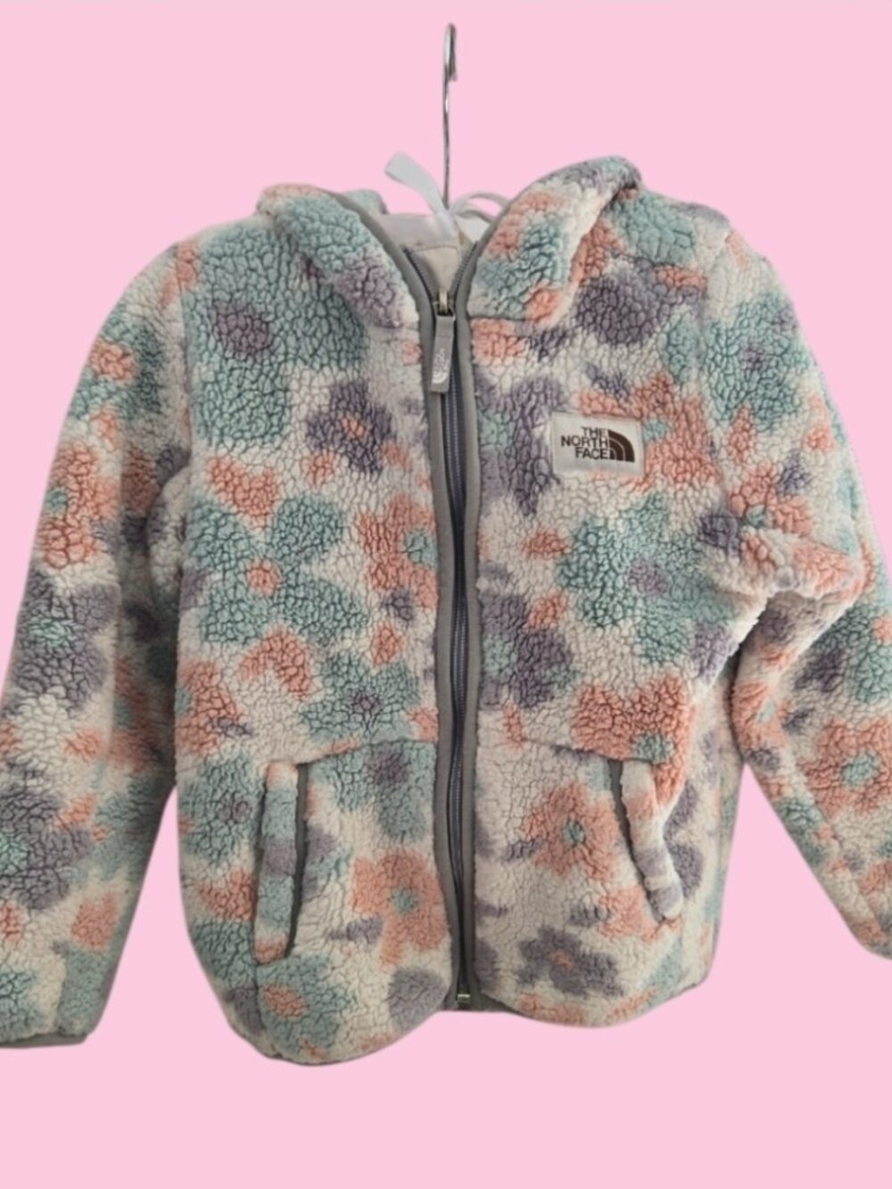 The North Face Toddler Campshire Sherpa floral Fleece Hoodie - Size 5T Girls